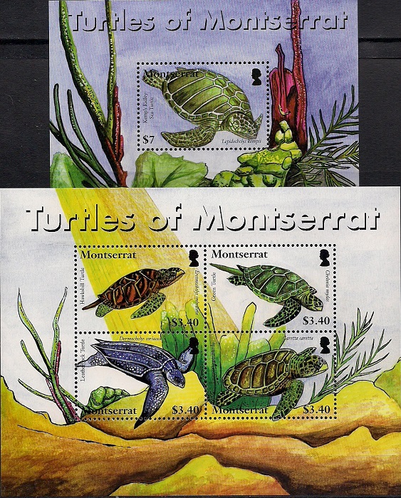 Черепахи Монтсеррата, Монтсеррат. Лист + блок