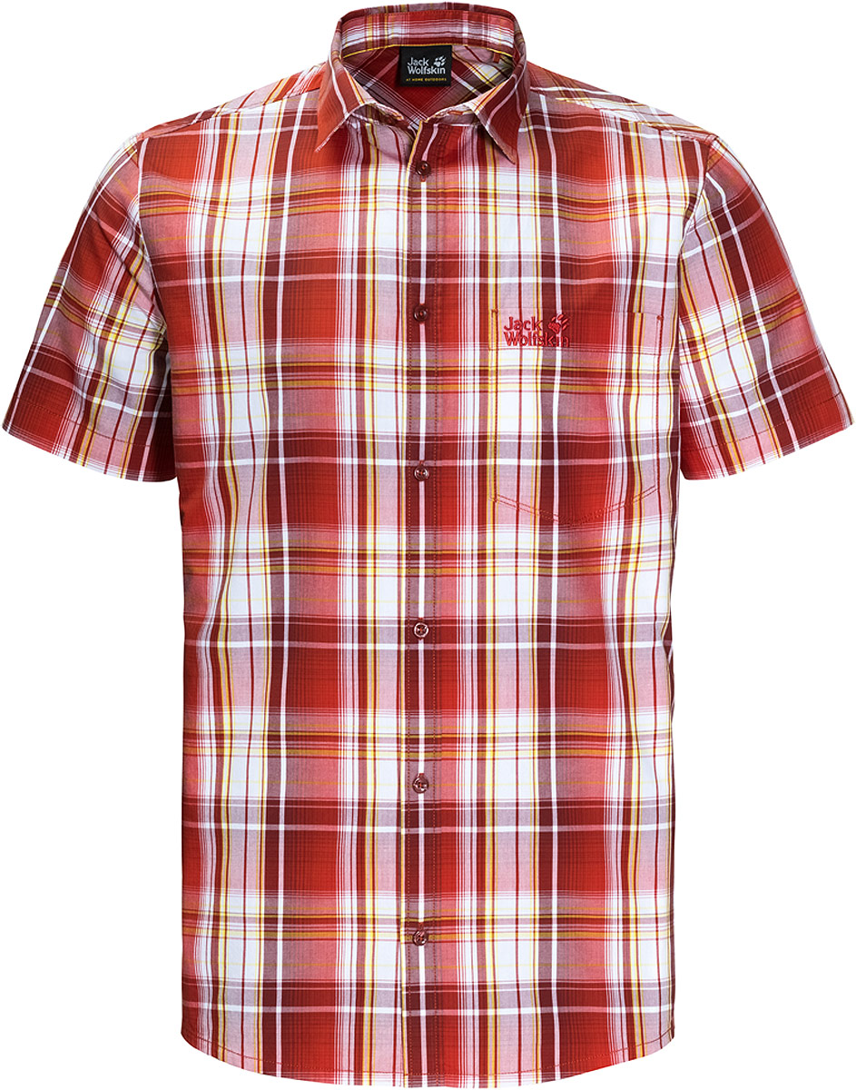 Рубашка мужская Jack Wolfskin Hot Chili Shirt M, цвет: красный. 1400244-7961. Размер L (48/50)