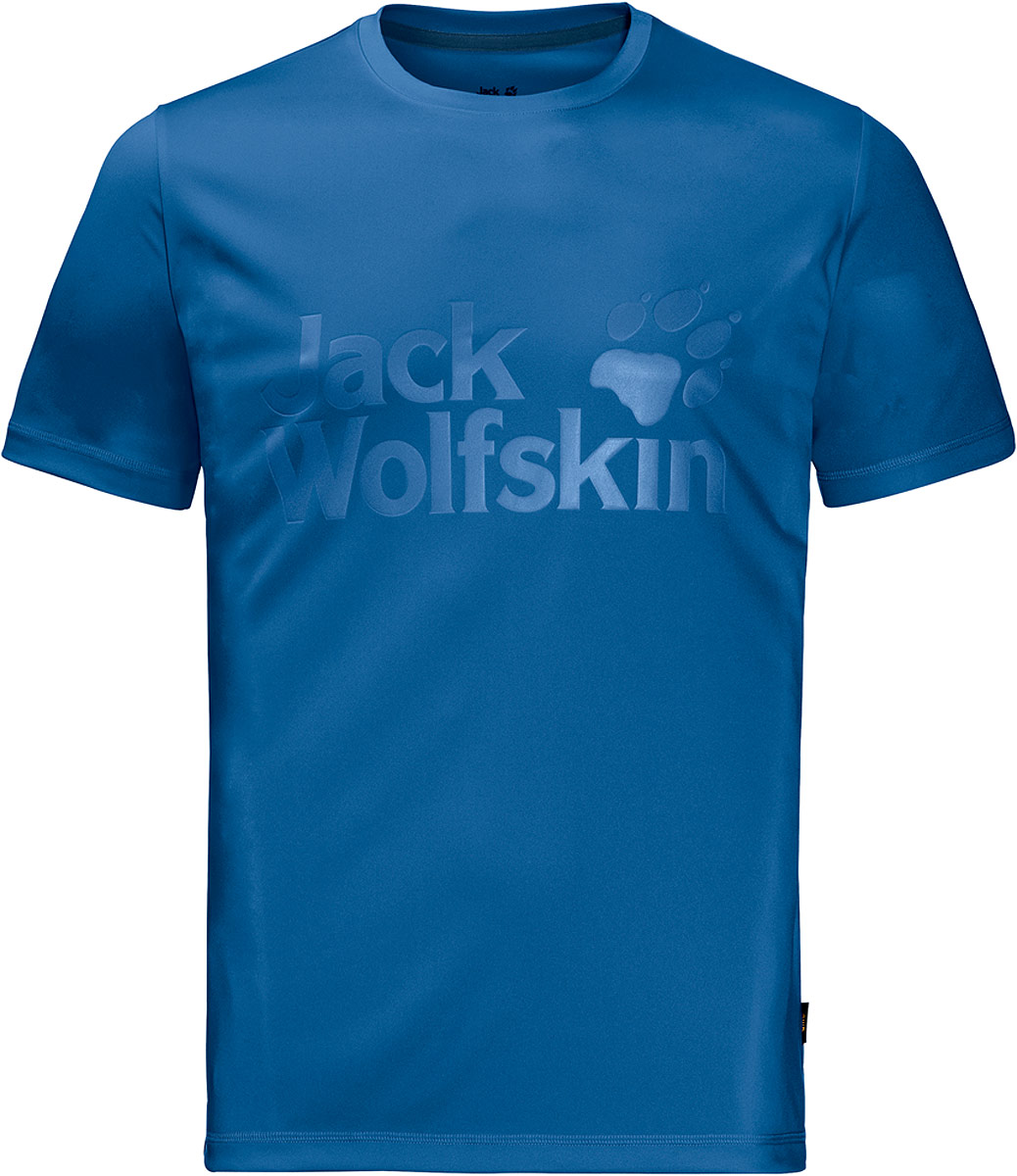 Футболка мужская Jack Wolfskin Rock Chill Logo T, цвет: голубой. 1806171-1062. Размер XXXL (56) куртки jack wolfskin куртка rock valley women