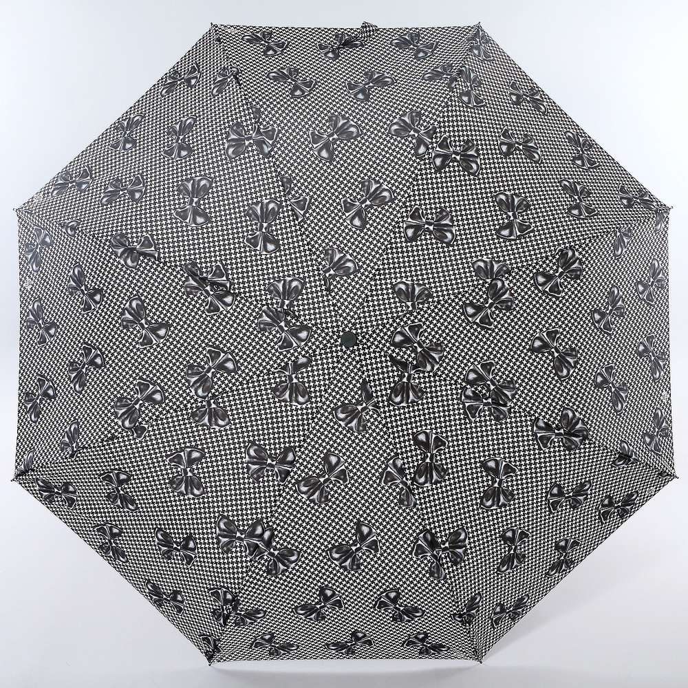 Зонт женский Zest, автомат, 3 сложения, цвет: черный, серый, белый. 23927-222