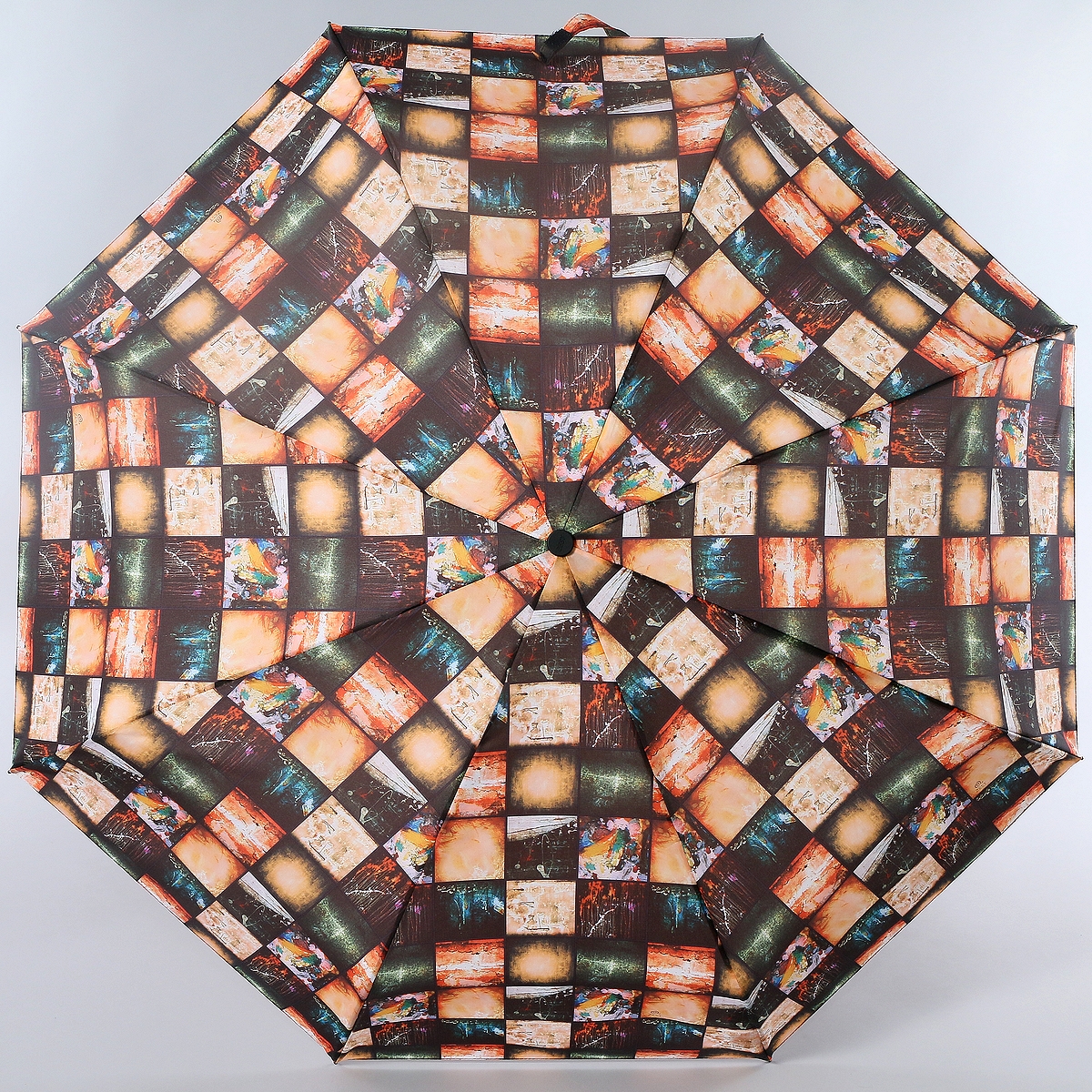 Зонт женский Zest, автомат, 4 сложения, цвет: коричневый, бежевый, зеленый. 24665-2107