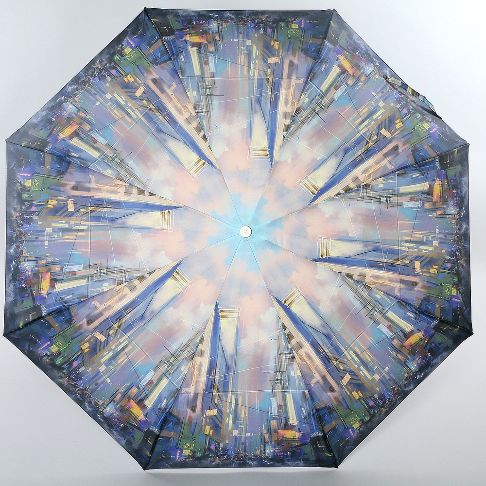 Зонт женский Trust, автомат, 3 сложения, цвет: голубой, светло-розовый. 31475-1614