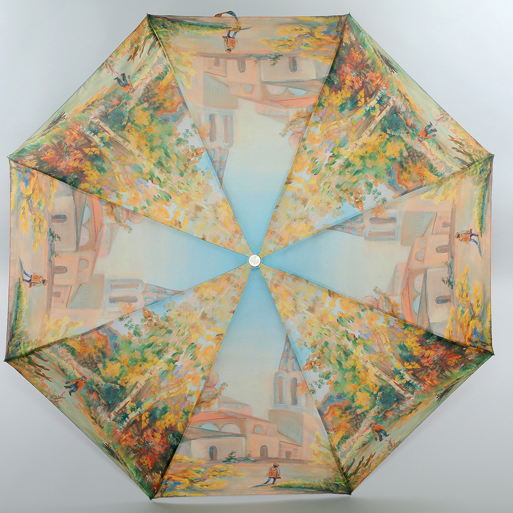 Зонт женский Trust, автомат, 3 сложения, цвет: голубой, желтый, зеленый. 31475-1617