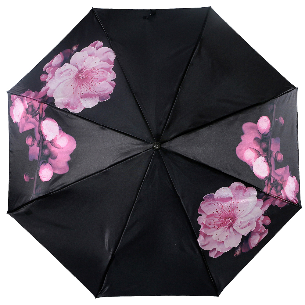 Зонт женский Trust, автомат, 4 сложения, цвет: черный, фуксия. 42372-11