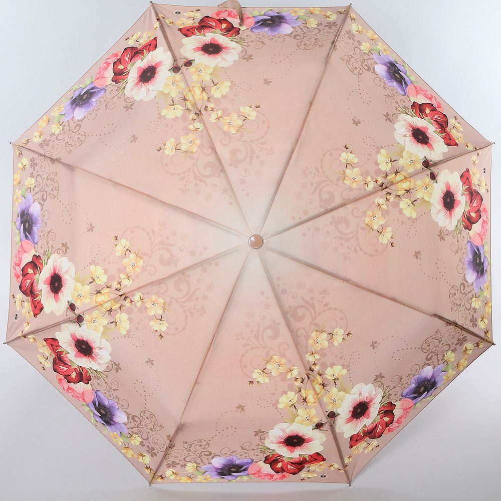 Зонт женский Magic Rain, автомат, 3 сложения, цвет: бледно-розовый. 7231-1630