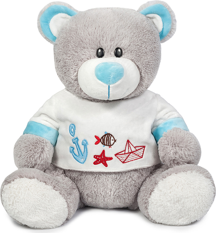 Maxitoys Мягкая игрушка Медведь Морячок в футболке 30 см