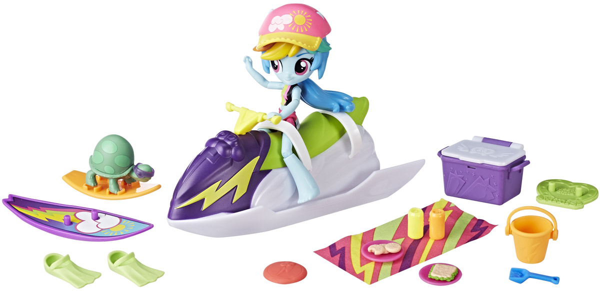 My Little Pony Equestria Girls Игровой набор с мини-куклой Rainbow Dash Sporty Beach Set