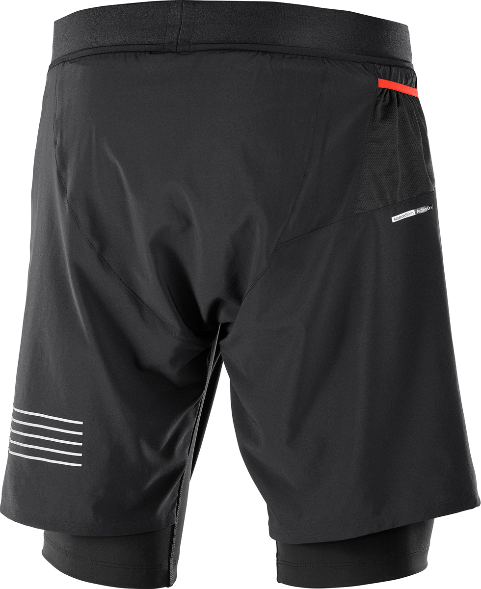 Шорты мужские Salomon Fast Wing Twinskin Short M, цвет: черный. L40108100. Размер L (50) Шорты для бега от Salomon с внутренними тайтсами выполнены из высококачественного материала. Модель с эластичной резинкой на талии.