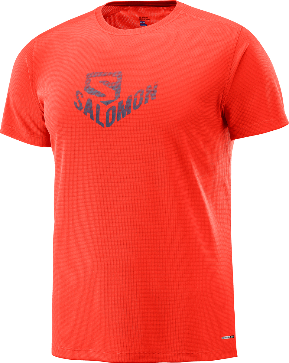 Футболка мужская Salomon Stroll Graphic SS Tee M, цвет: красный. L40097500. Размер XL (52)