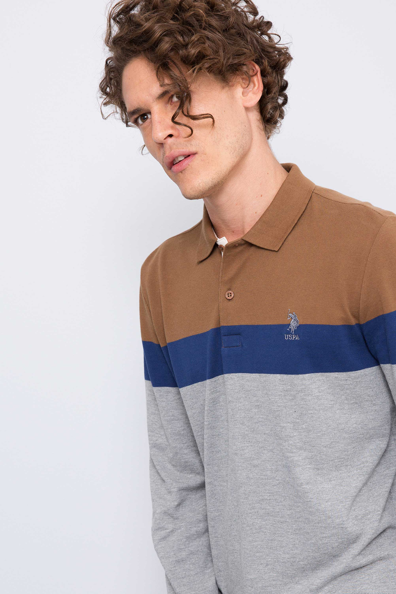 Лонгслив мужской U.S. Polo Assn., цвет: серый. G081GL0820JIMMY. Размер XS (46) набор для спальни u s polo assn набор для спальни