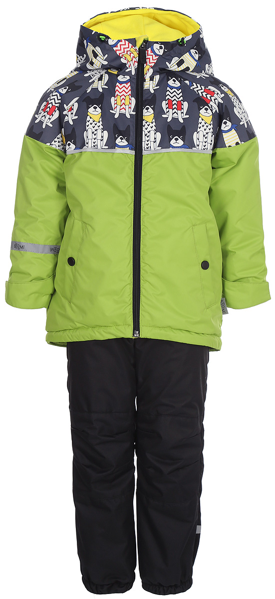 Комплект верхней одежды для мальчика Boom!: куртка, брюки, цвет: салатовый. 80048_BOB. Размер 92