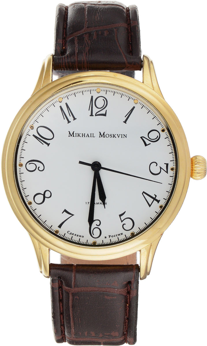 Часы наручные мужские Mikhail Moskvin, цвет: золотой, коричневый. 1113A2L6_вид 2