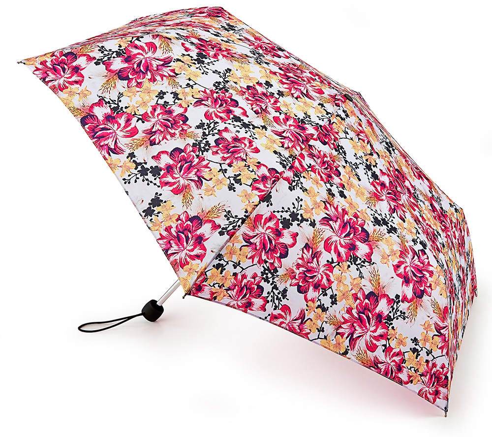 Зонт женский Fulton, механика, 3 сложения, цвет: бежевый, розовый. 553L/3164