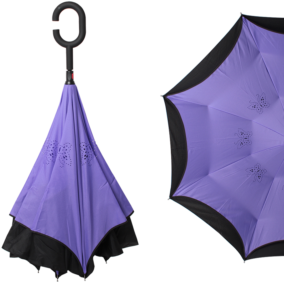 Зонт-трость женский Zemsa, механика, цвет: фиолетовый. 120005/1 ZM