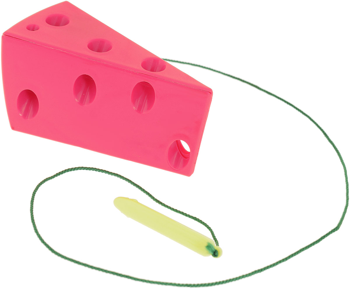 Пластмастер Игра-шнуровка для малышей Кусочек сыра цвет розовый