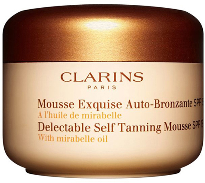 Clarins Мусс для искусственного загара Mousse Exquise Auto-Bronzante SPF 15, 125 мл clarins концентрат с эффектом искусственного загара 15 мл