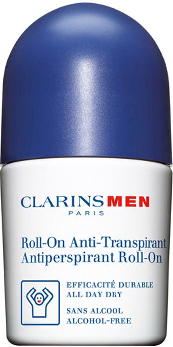 Clarins Дезодорант-антиперспирант шариковый для мужчин Men Antiperspirant Roll-On, 50 мл clarins men дезодорант антиперспирант шариковый men дезодорант антиперспирант шариковый
