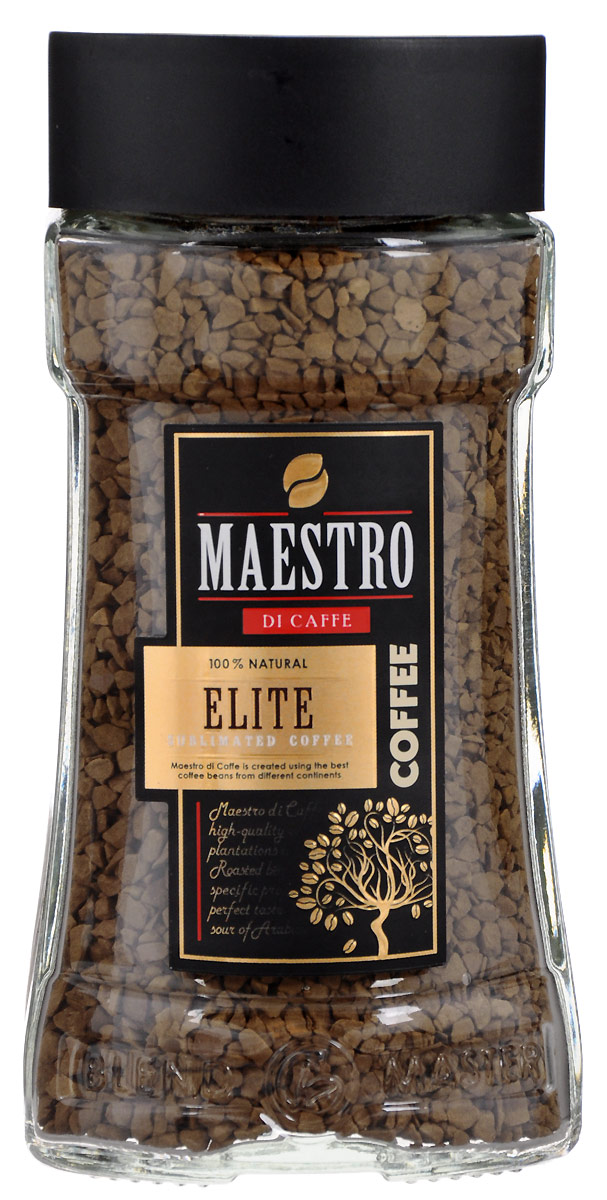 Maestro Di Caffe Elite кофе растворимый сублимированный, 95 г maestro di caffe superior кофе растворимый сублимированный 90 г