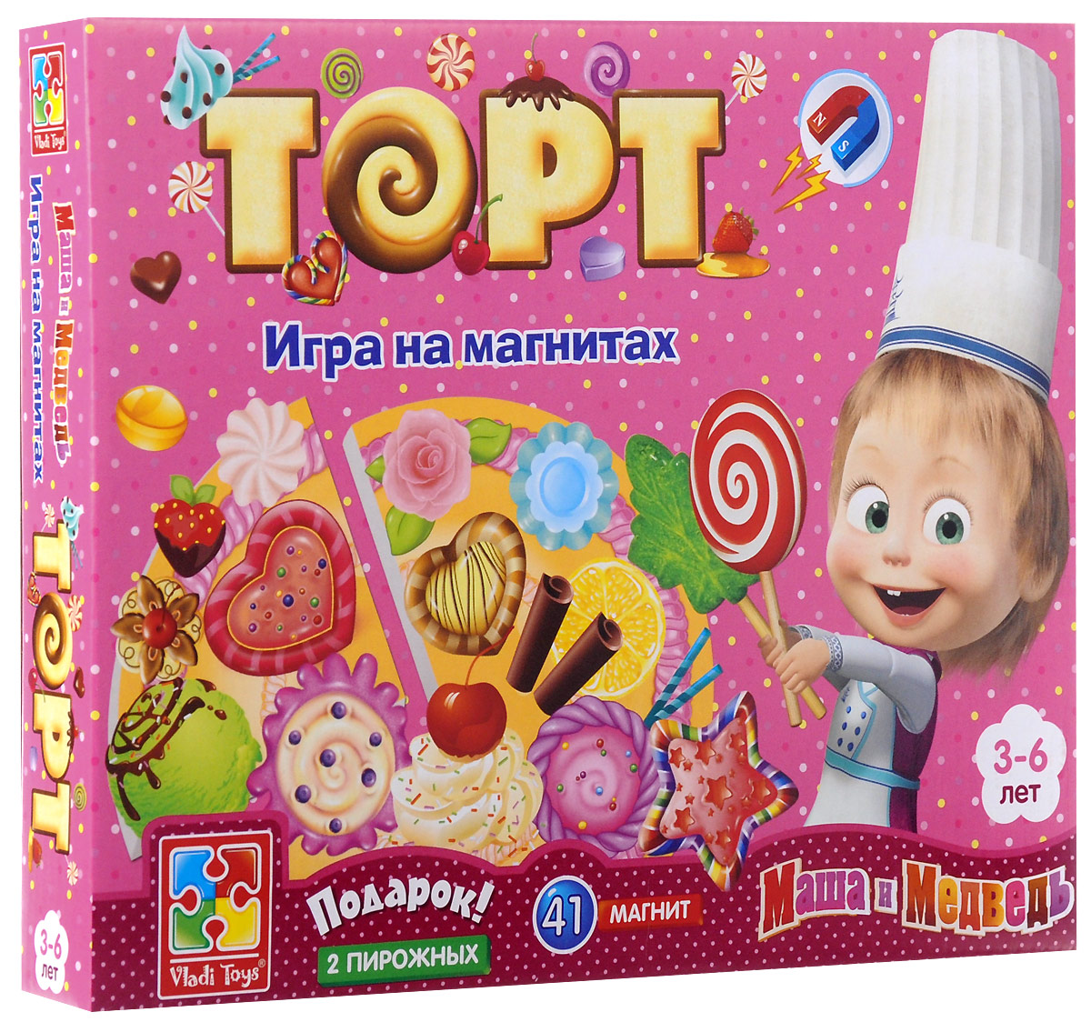 Vladi Toys Игра магнитная Юный повар Торт