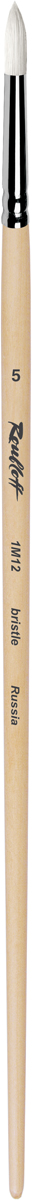 Roubloff Кисть 1M12 синтетика и щетина круглая № 5 длинная ручка