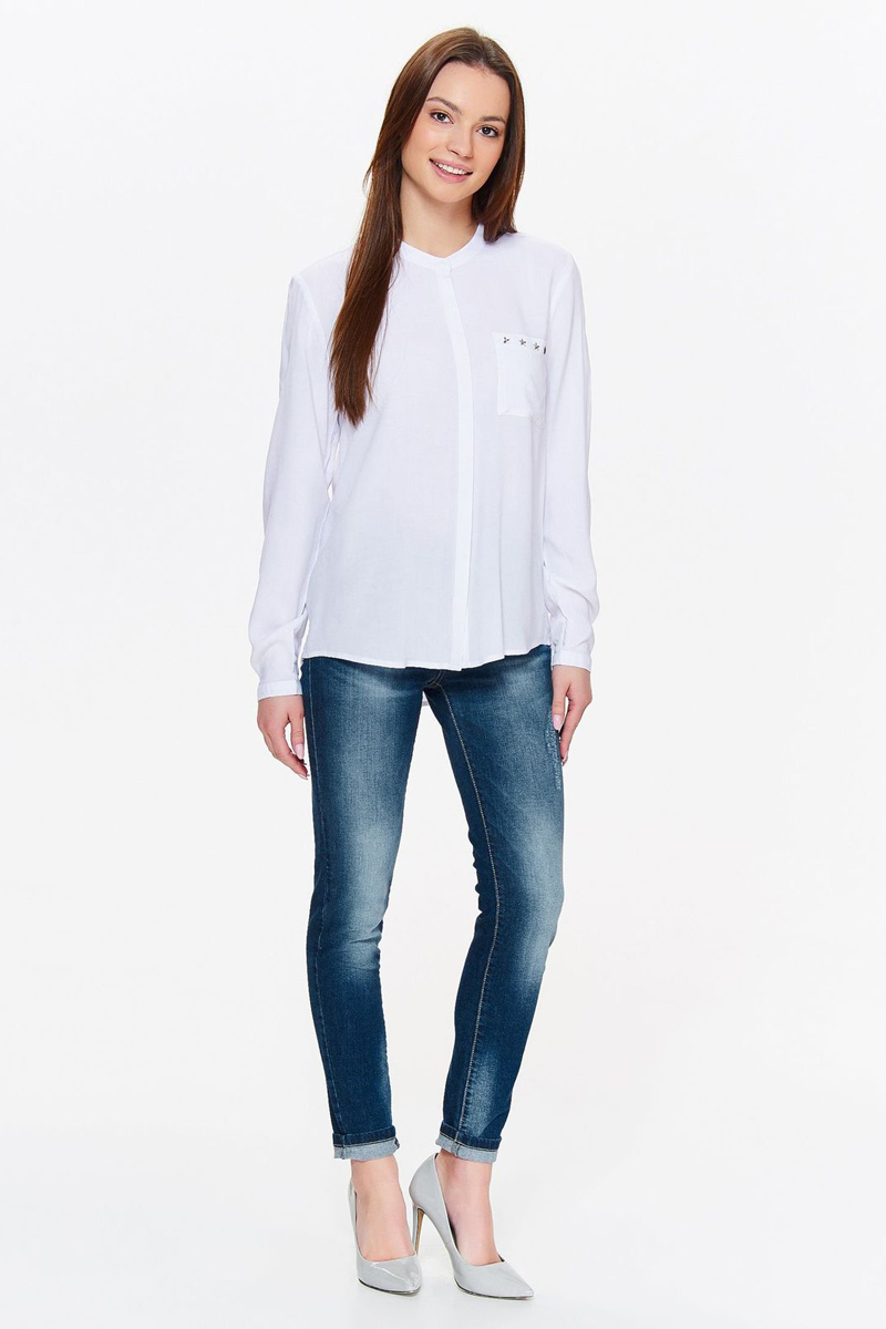 Рубашка женская Top Secret, цвет: белый. SKL2476BI. Размер 36 (44)