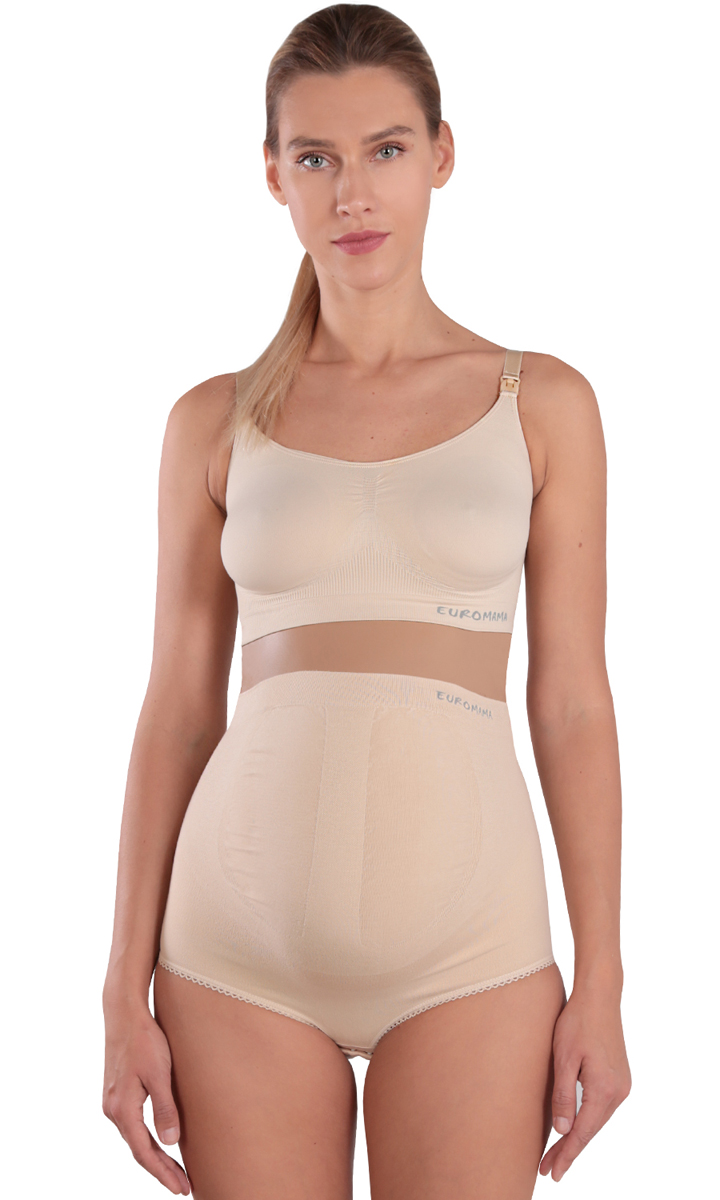 Бандаж для беременных Euromama, цвет: бежевый. ем4005. Размер XL (50)