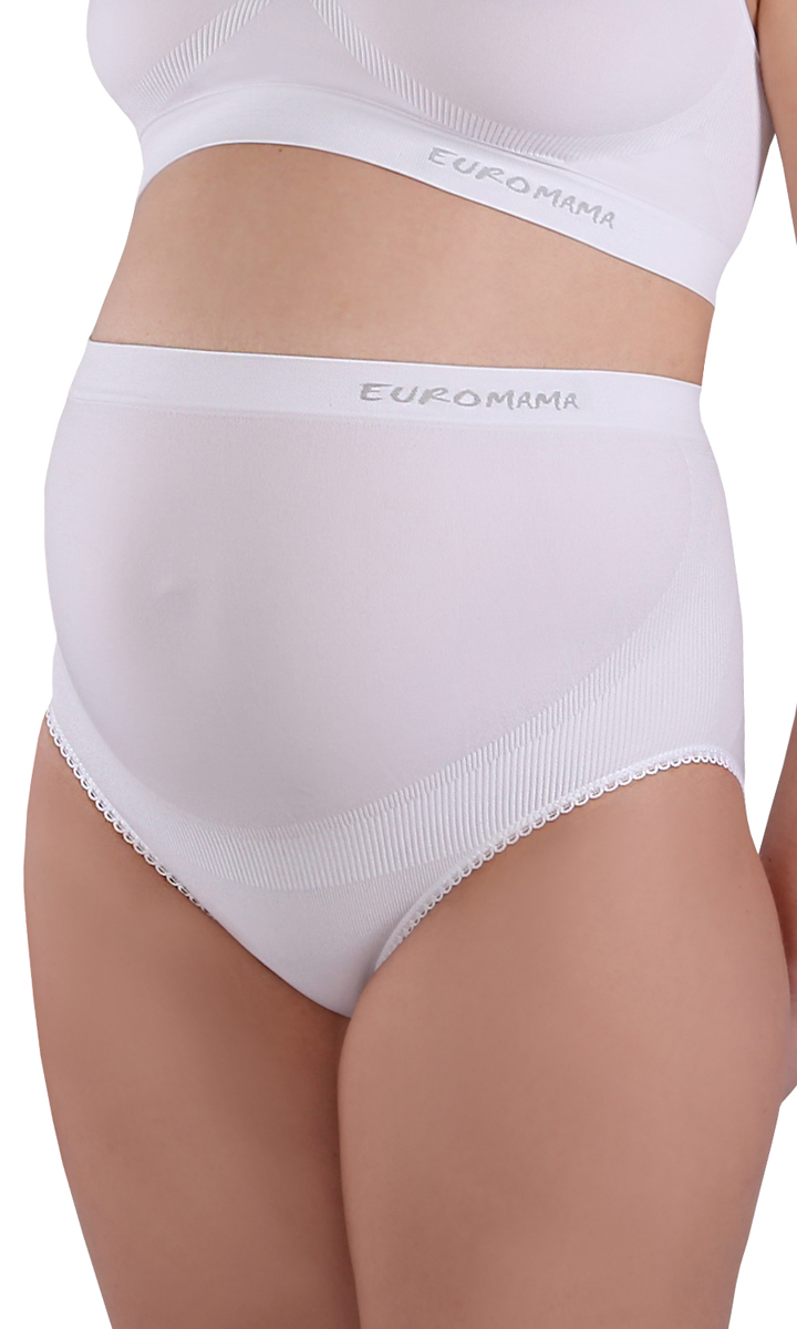 Трусы для беременных Euromama, цвет: белый. ем6151. Размер S (44)