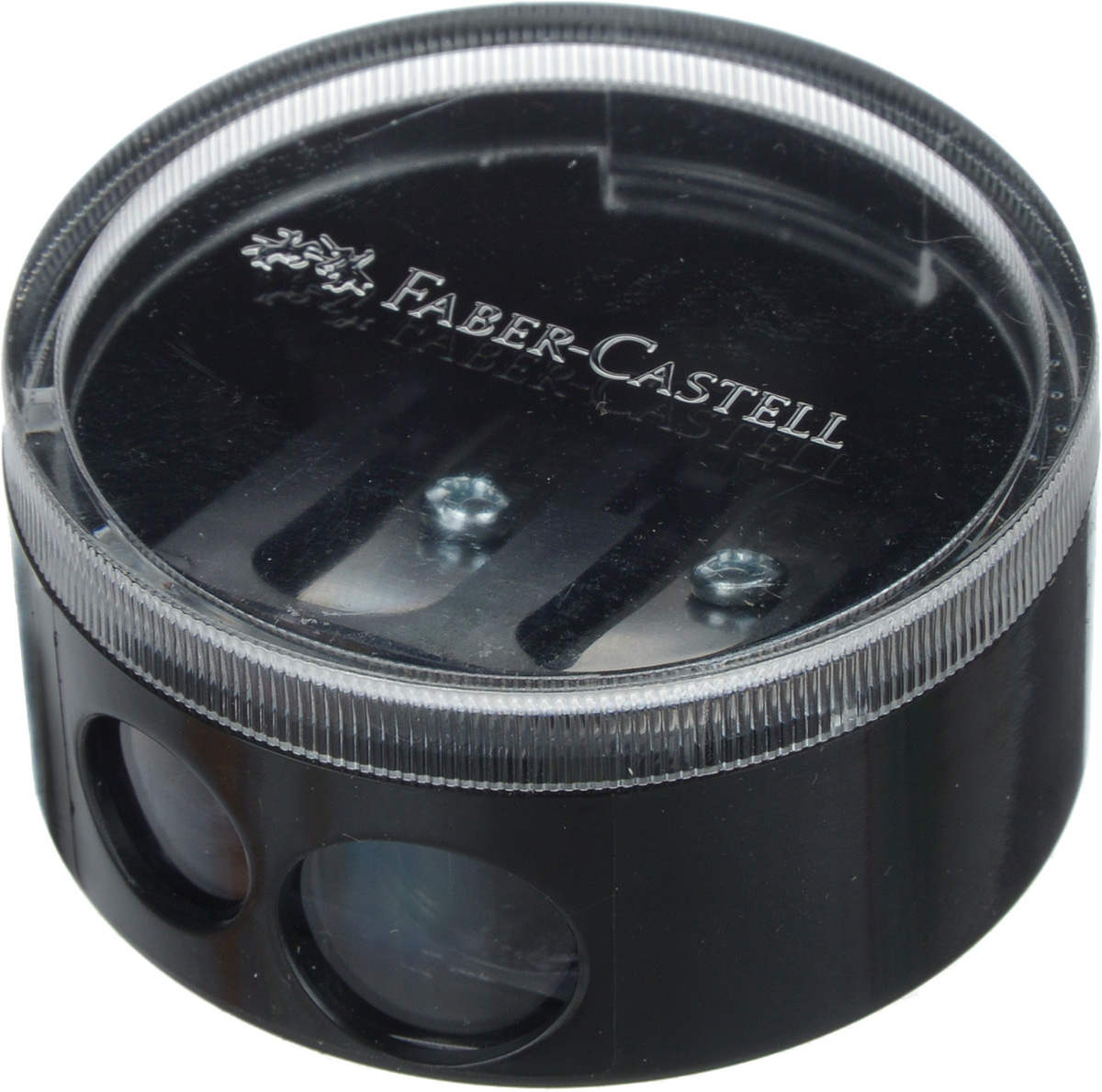 Faber-Castell Точилка с двумя отверстиями с контейнером цвет черный