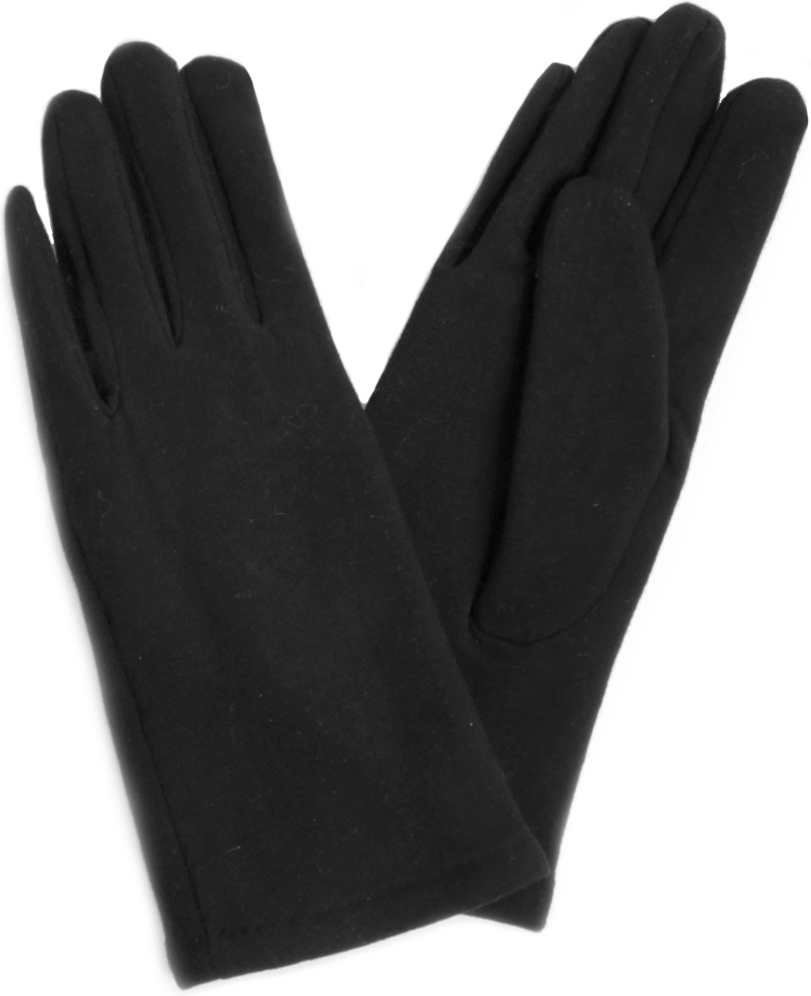 Перчатки женские Zemsa, цвет: черный. 1. Размер 8,5
