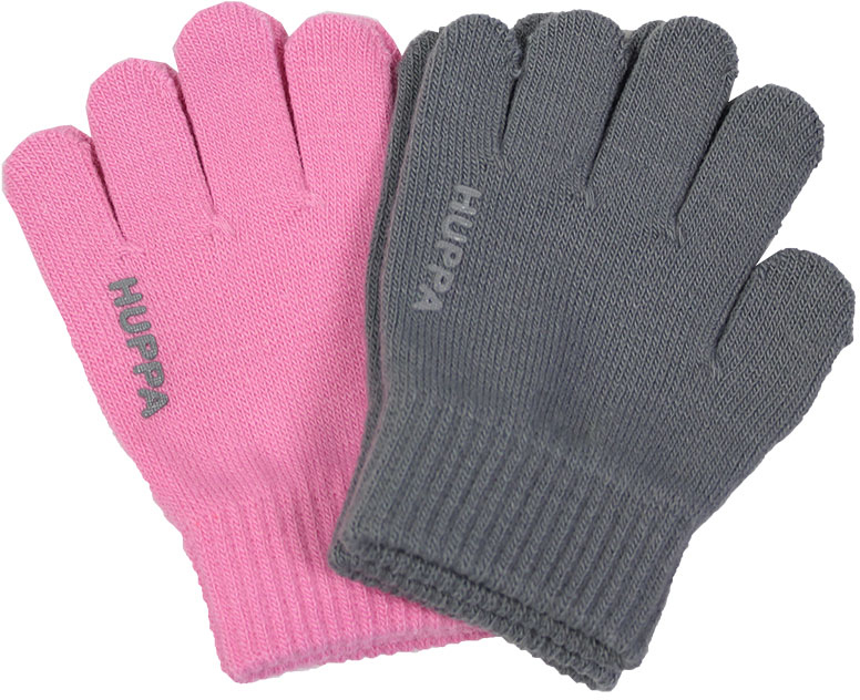 Перчатки детские Huppa Levi 2, цвет: розовый. серый. 82050002-00113. Размер 2