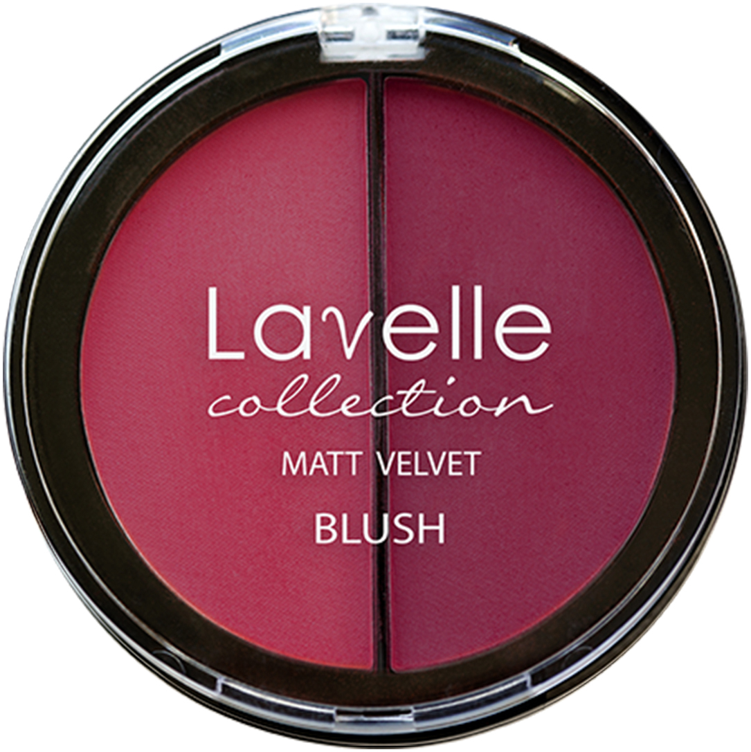 LavelleCollection румяна для лица BL-09 2-цветные компактные тон 04 ягодный, 34,5 г