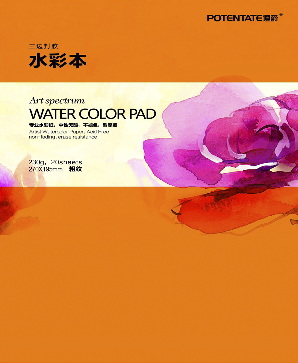 Potentate Бумага для рисования Watercolor Pad Rough Surface 20 л 270 x 195 мм