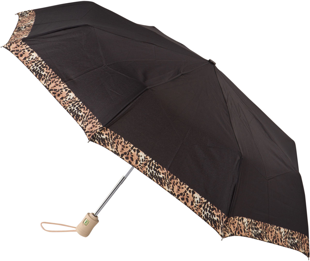 Зонт женский Fulton, автомат, 3 сложения, цвет: черный. 346R/2713