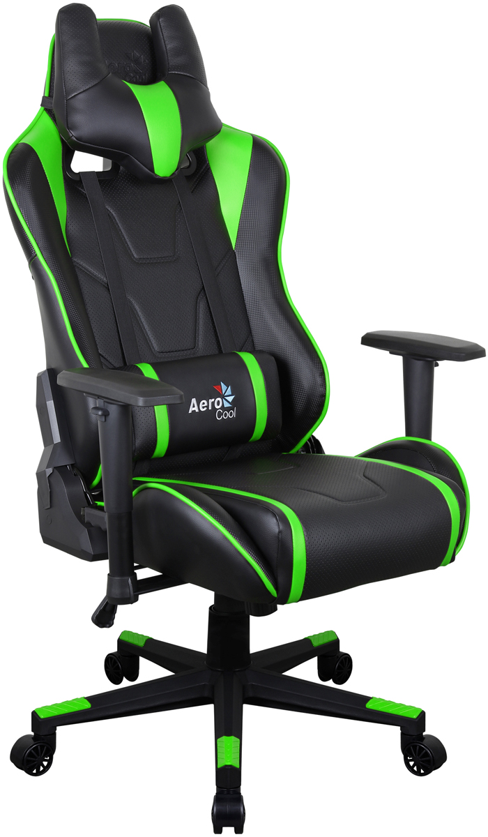 Aerocool AC220 AIR-BG, Black Green игровое кресло