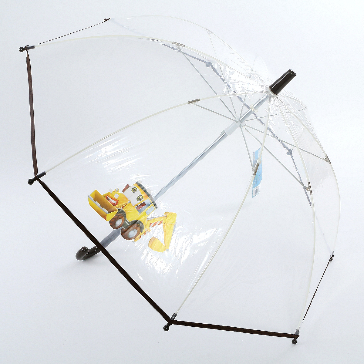 Зонт-трость детский ArtRain, механика, цвет: прозрачный, черный. 1511-03
