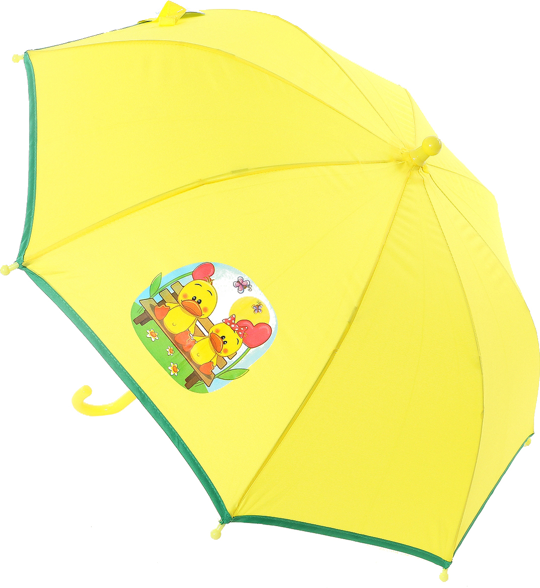 Зонт-трость детский ArtRain, механика, цвет: желтый. 1552-02