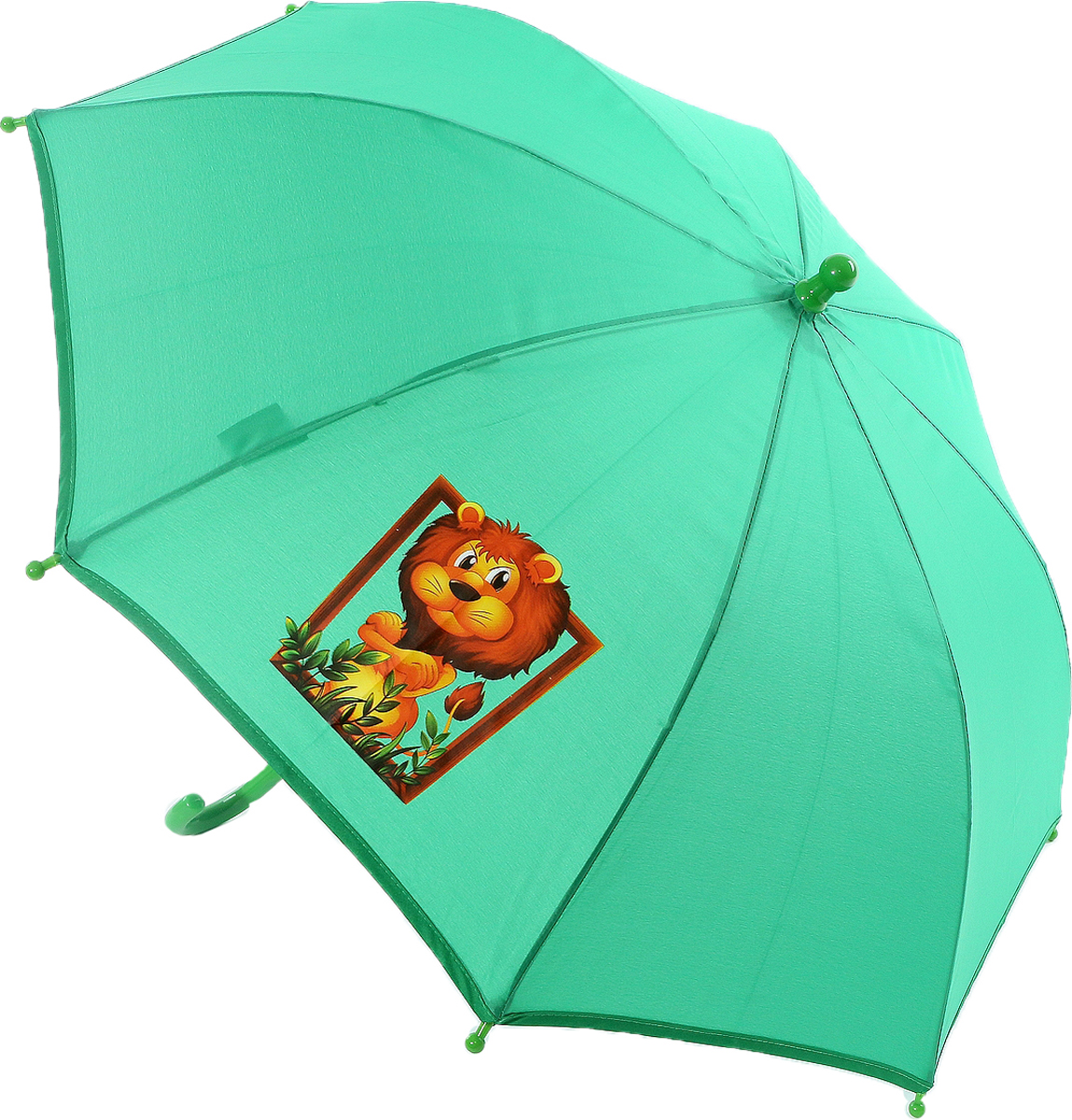 Зонт-трость детский ArtRain, механика, цвет: мятный. 1552-08