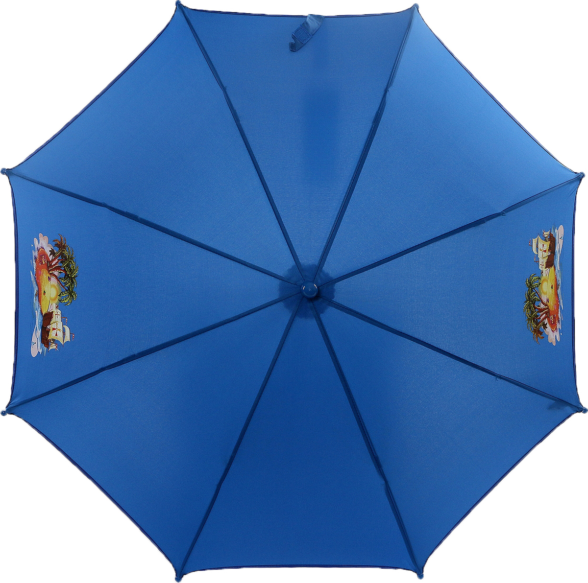 Зонт-трость детский ArtRain, механика, цвет: ультрамариновый. 1552-10