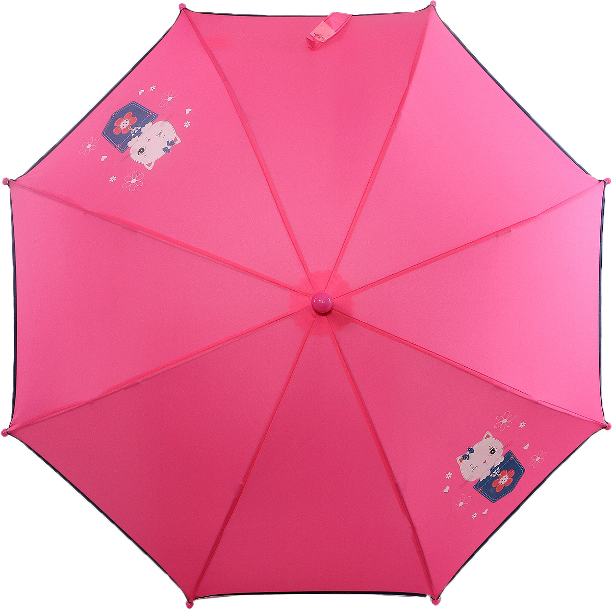 Зонт-трость детский ArtRain, механика, цвет: темно-розовый, темно-синий. 1552-12