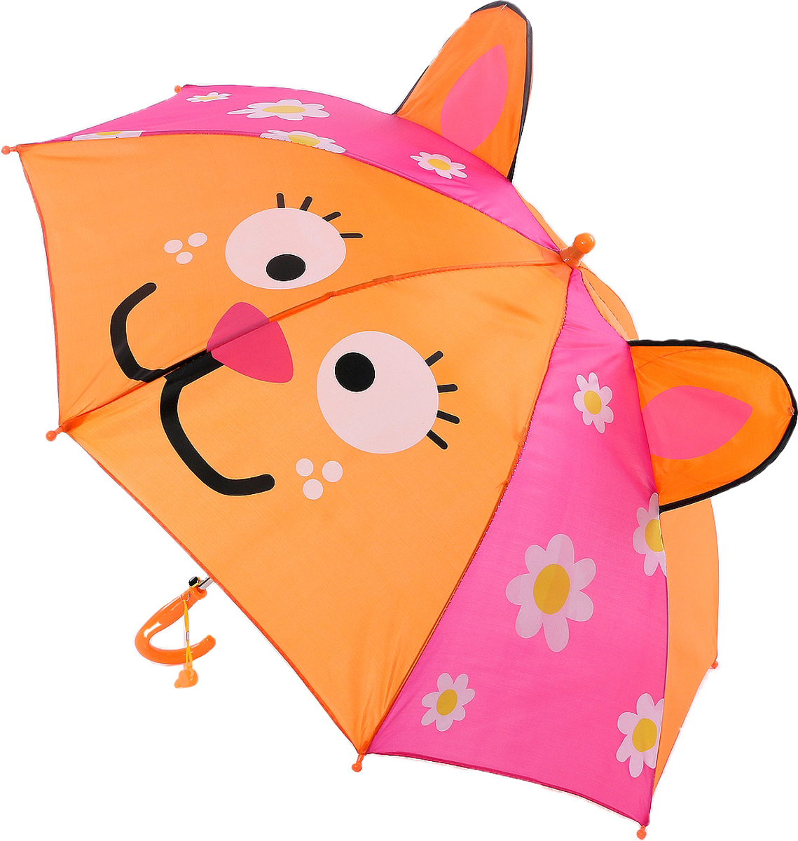 Зонт-трость детский ArtRain, автомат, цвет: оранжевый, розовый. 1653-02