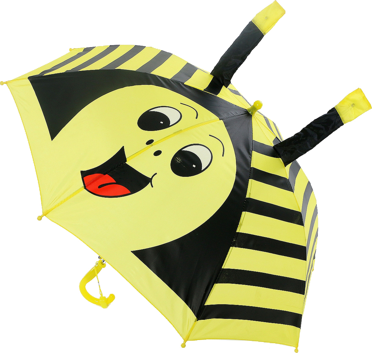 Зонт-трость детский ArtRain, автомат, цвет: желтый, черный. 1653-08