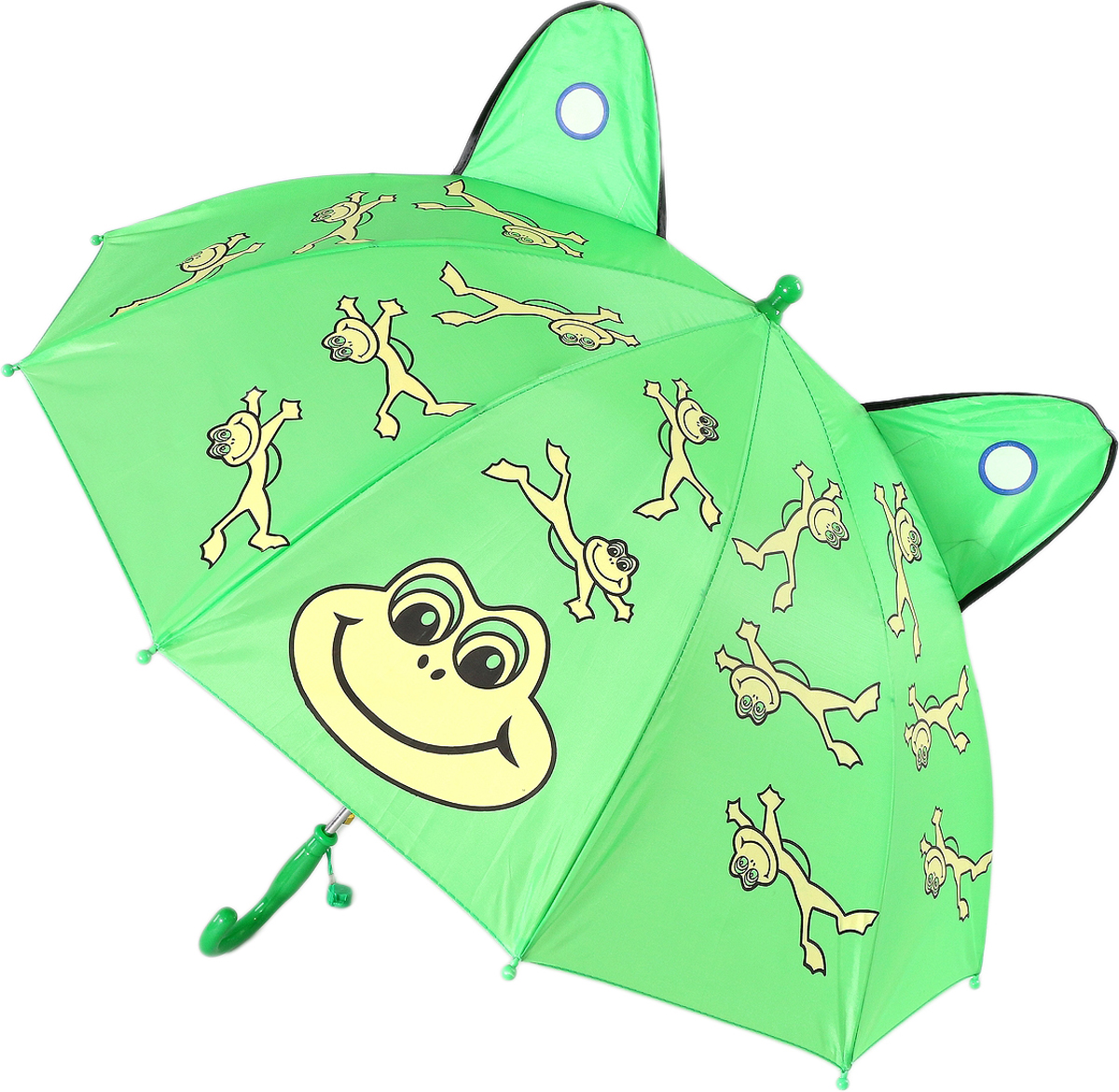 Зонт-трость детский ArtRain, автомат, цвет: зеленый, светло-желтый. 1653-10