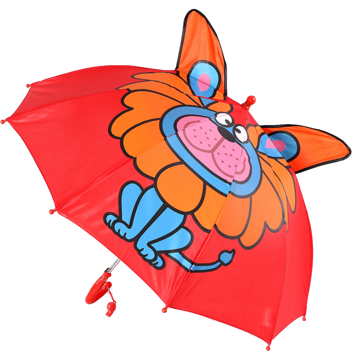 Зонт-трость детский ArtRain, автомат, цвет: красный, оранжевый, голубой. 1653-12