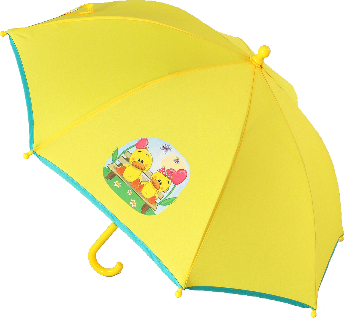 Зонт-трость детский ArtRain, автомат, цвет: желтый. 1662-02