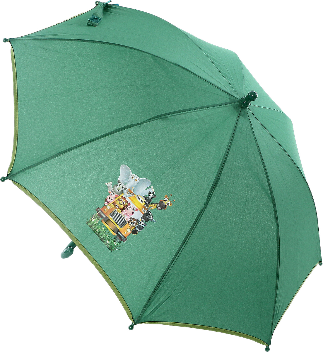 Зонт-трость детский ArtRain, автомат, цвет: зеленый. 1662-07