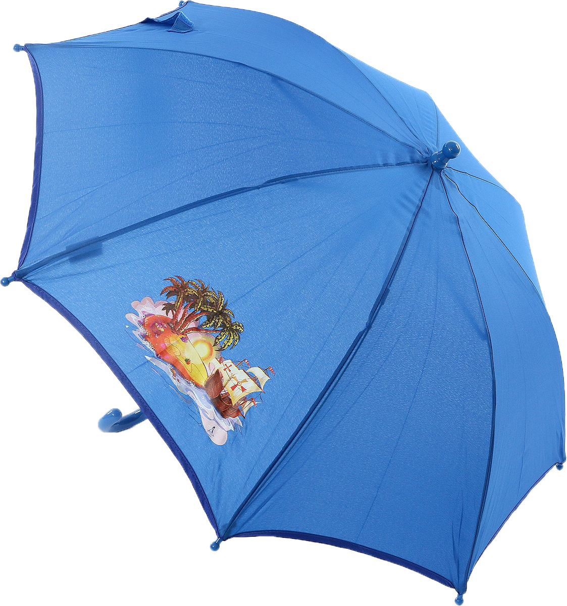 Зонт-трость детский ArtRain, автомат, цвет: ультрамариновый. 1662-10