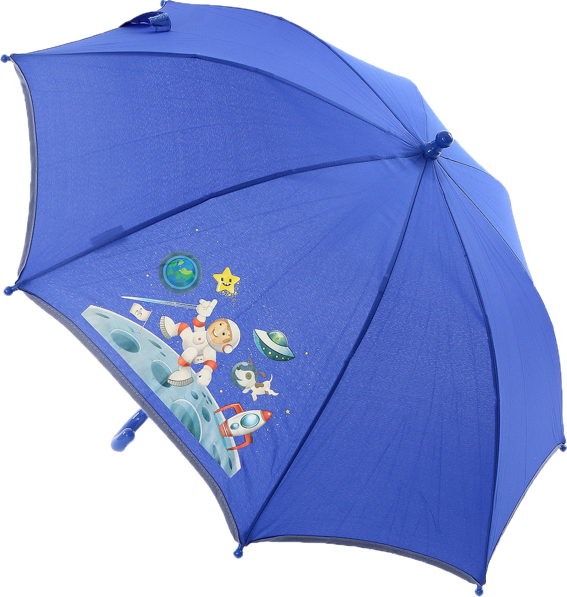 Зонт-трость детский ArtRain, автомат, цвет: синий. 1662-11