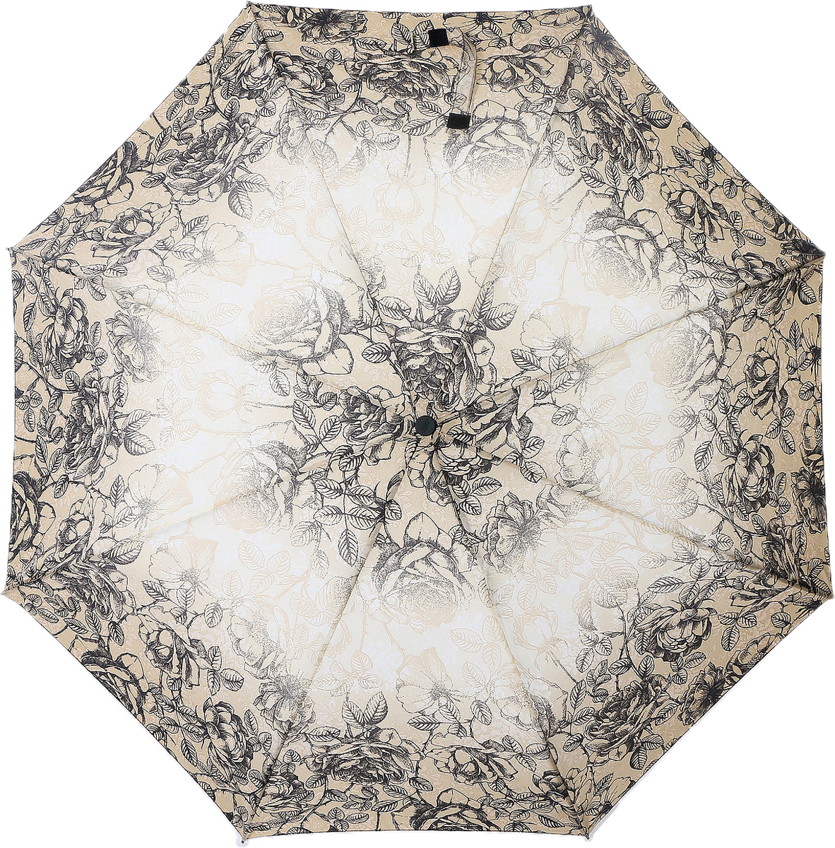 Зонт женский Zest, автомат, 3 сложения, цвет: песочный, белый, черный. 23928-115