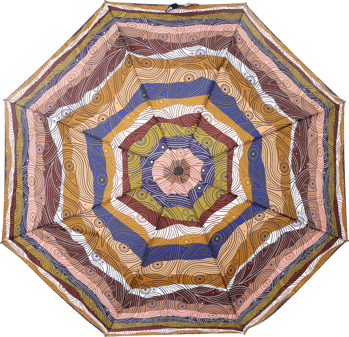 Зонт женский Zest, автомат, 4 сложения, цвет: белый, коричневый, светло-розовый. 24757-119