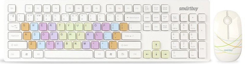SmartBuy SBC-218346AG-W, White клавиатура + мышь с цветными клавишами